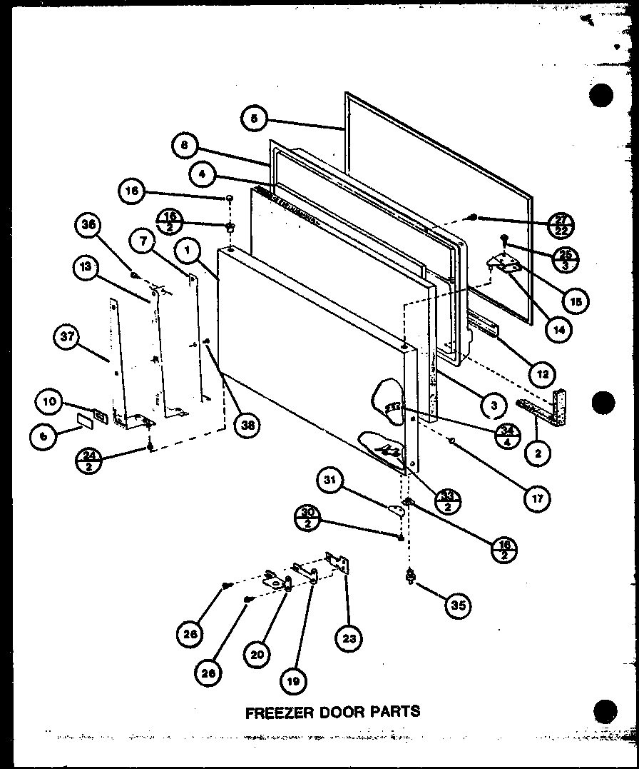 FREEZER DOOR PARTS (TL18K/P7803221W) (TL18K/P7803222W) (TLI18K/P7803223W) (TLI18K/P7803224W) (TLI18K/P7803245W) (TLI18K/P7803246W)