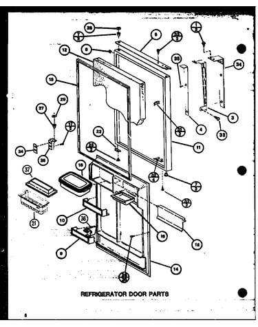 Refrigerator door parts (tl18k/p7803221w) (tl18k/p7803222w) (tli18k/p7803223w) (tli18k/p7803224w) (tli18k/p7803245w) (tli18k/p7803246w)
