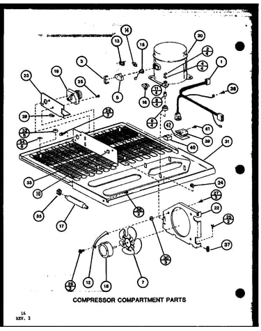 Compressor compartment parts (tl18k/p7803221w) (tl18k/p7803222w) (tli18k/p7803223w) (tli18k/p7803224w) (tli18k/p7803245w) (tli18k/p7803246w)