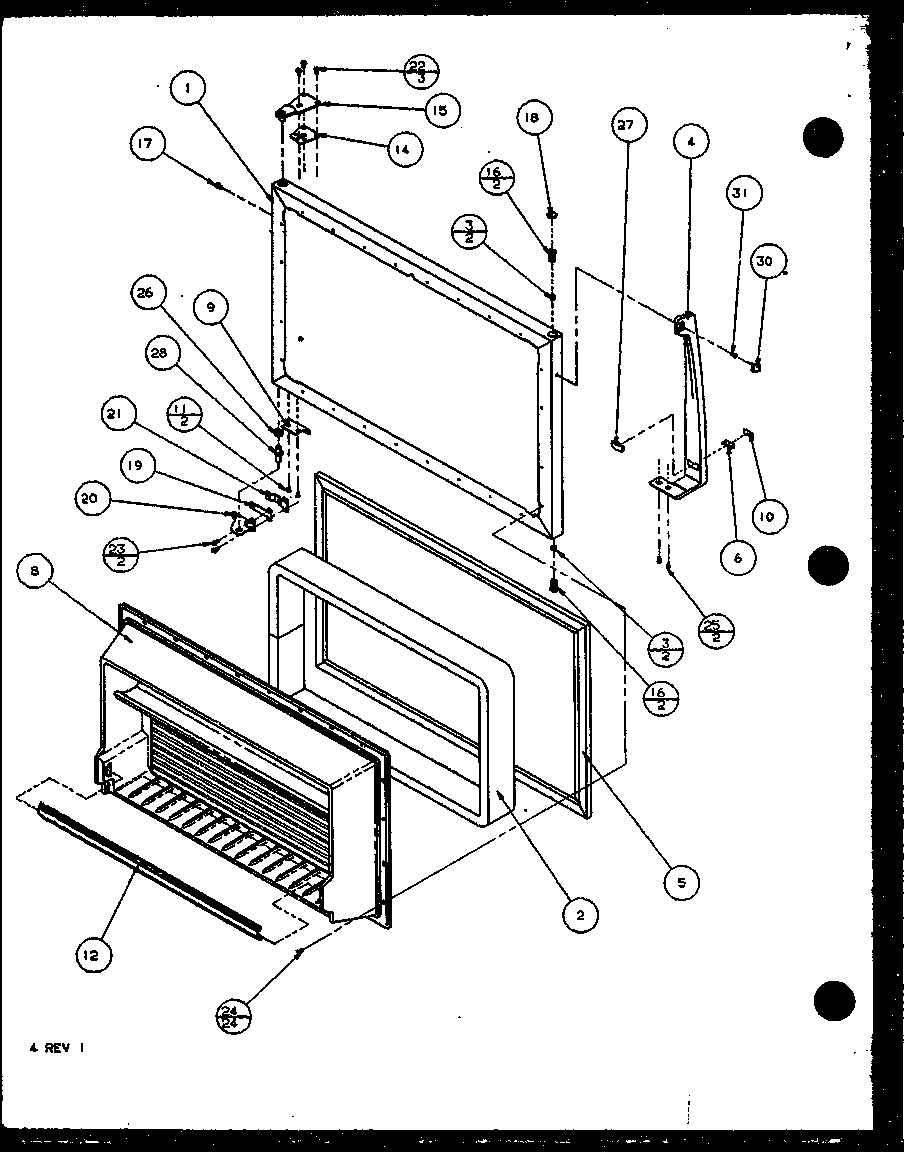 FREEZER DOOR (TM16QBG/P1111201WG) (TM16QBL/P1111201WL) (TM16QBW/P1111202WW) (TM16QBG/P1111202WG) (TM16QBW/P1111201WW) (TM16QBL/P1111202WL) (TM16QB1L/P1111203WL) (TM16QB1W/P1111203WW) (TM16QB1G/P1111203WG) (TM16QB1L/P1111204WL) (TM16QB1G/P1111204WG) (TM16Q