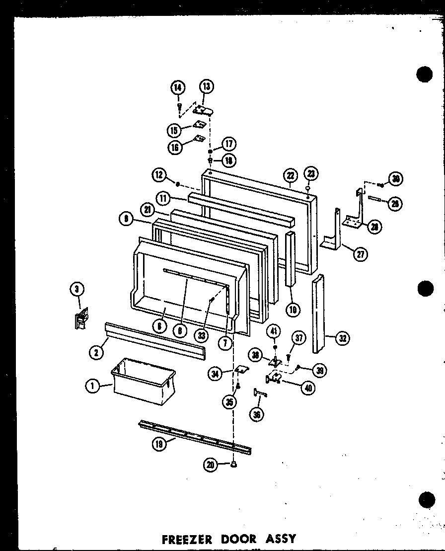 FREEZER DOOR ASSY ESR-16W (ESR-16W/P60303-51W) (ESR-16W-AG/P60303-51WG) (ESR-16W-C/P60303-51WC) (ESR-16W-A/P60303-51WA)