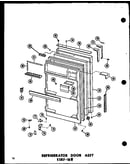 Refrigerator door assy esrf-16w (esrf-16w-a/p60303-52wa) (esrf-16w-c/p60303-52wc) (esrf-16w-ag/p60303-52wg) (esrf-16w/p60303-52w)