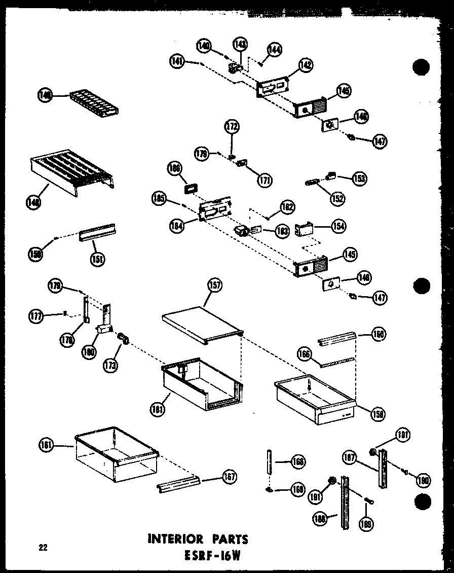 INTERIOR & PARTS ESRF-16W (ESRF-16W-A/P60303-52WA) (ESRF-16W-C/P60303-52WC) (ESRF-16W-AG/P60303-52WG) (ESRF-16W/P60303-52W)