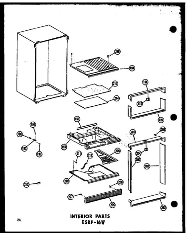 Interior parts esrf-16w (esrf-16w-a/p60303-52wa) (esrf-16w-c/p60303-52wc) (esrf-16w-ag/p60303-52wg) (esrf-16w/p60303-52w)
