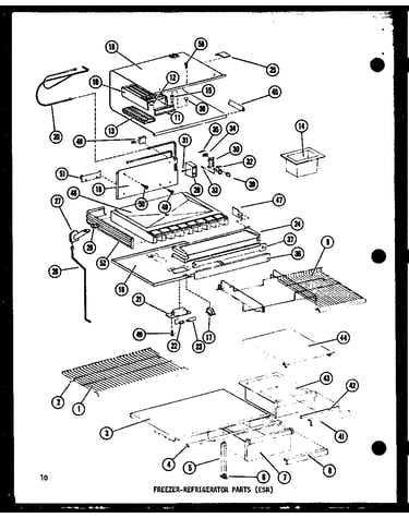 Freezer-refrigerator parts (esr) (esr12a/p60303-43w) (esr12a-c/p60303-43wc) (esr12a-ag/p60303-43wg) (esr12a-a/p60303-43wa) (esr512a/p60303-48w) (esr512a-l/p60303-48wl) (esr512a-c/p60303-48wc) (esr512a-a/p60303-48wa) (esr512a-ag/p60303-48wg) (esr12a/p60303