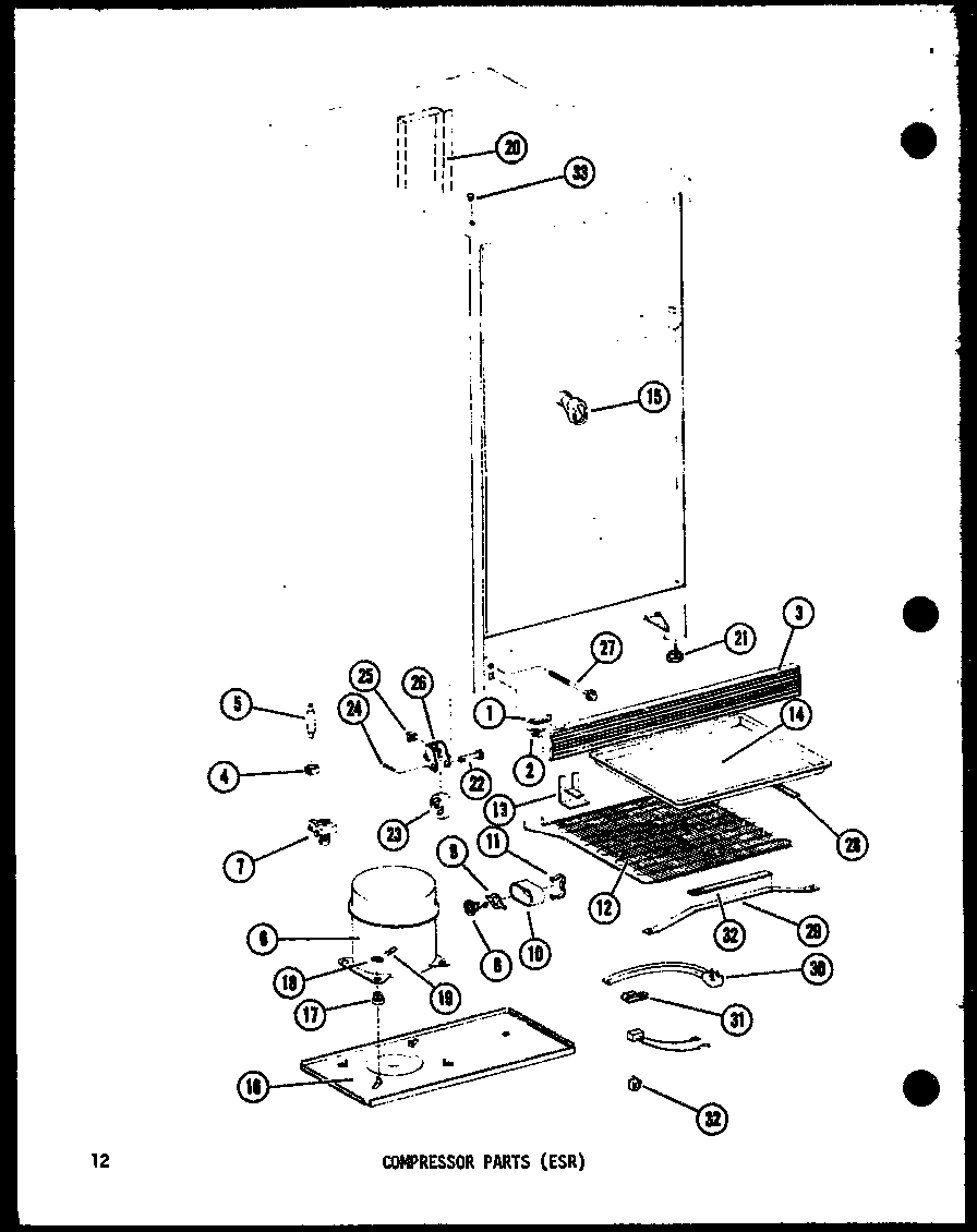 COMPRESSOR PARTS (ESR) (ESR12A/P60303-43W) (ESR12A-C/P60303-43WC) (ESR12A-AG/P60303-43WG) (ESR12A-A/P60303-43WA) (ESR512A/P60303-48W) (ESR512A-L/P60303-48WL) (ESR512A-C/P60303-48WC) (ESR512A-A/P60303-48WA) (ESR512A-AG/P60303-48WG) (ESR12A/P60303-73W) (ESR