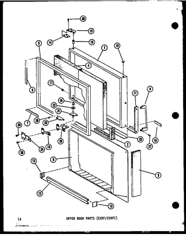Upper door parts (esrf/esrfc) (esrf14b-c/p60303-67wc) (esrf14b/p60303-67w) (esrf14b-a/p60303-67wa) (esrf14b-l/p60303-67wl) (esrf14b-ag/p60303-67wg) (esrfc14a-c/p60303-46wc) (esrfc14a/p60303-46w) (esrfc14a-a/p60303-46wa) (esrfc14a-l/p60303-46wl) (esrfc14a-