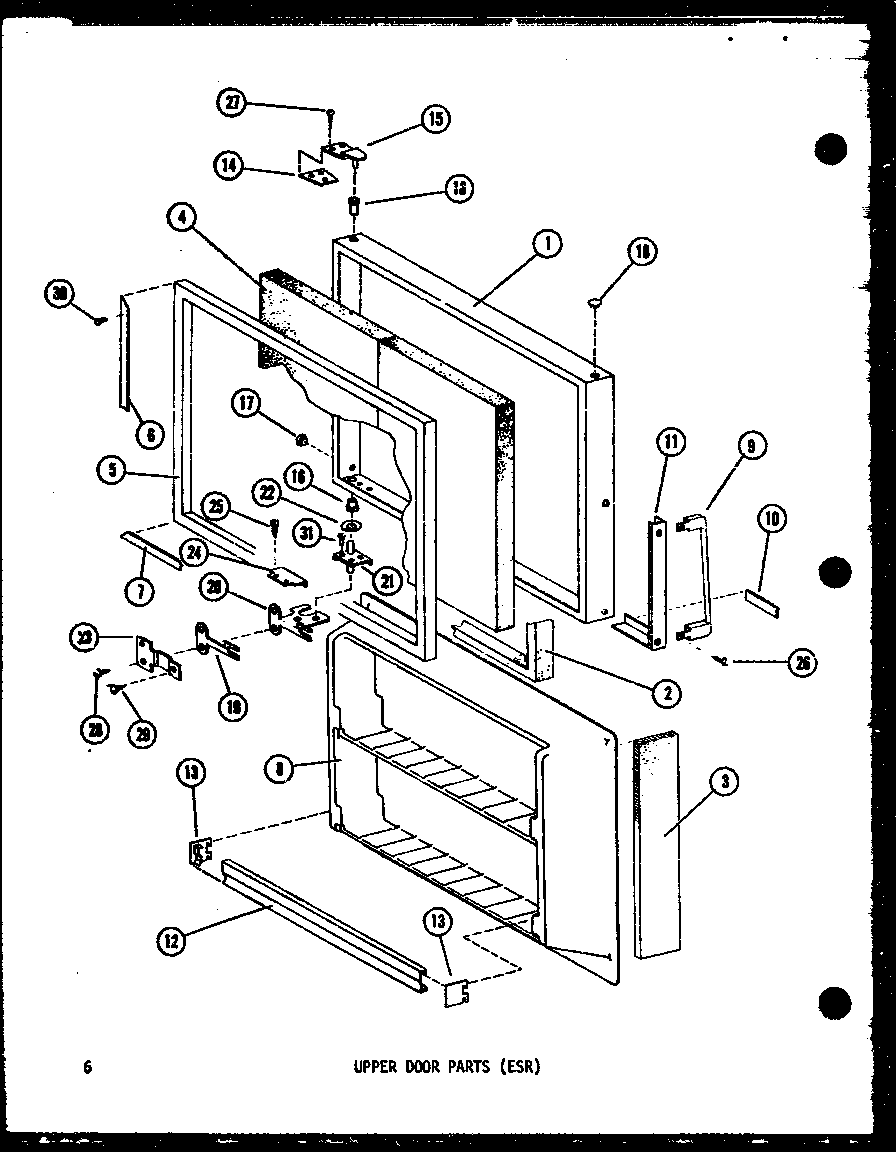 UPPER DOOR PARTS (ESR) (ESR16B-C/P60303-79WC) (ESR16B-A/P60303-79WA) (ESR16B-G/P60303-79WG) (ESR16B/P60303-79W) (ESR16B-L/P60303-79WL) (ESR14B-C/P60303-80WC) (ESR14B/P60303-80W) (ESR14B-A/P60303-80WA) (ESR14B-L/P60303-80WL) (ESR14B-G/P60303-80WG) (ESR12B-