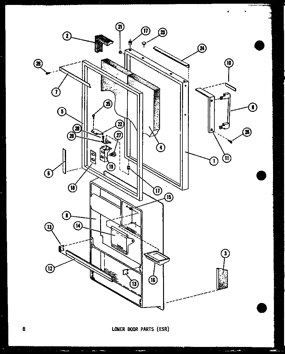 LOWER DOOR PARTS (ESR) (ESR16B-C/P60303-79WC) (ESR16B-A/P60303-79WA) (ESR16B-G/P60303-79WG) (ESR16B/P60303-79W) (ESR16B-L/P60303-79WL) (ESR14B-C/P60303-80WC) (ESR14B/P60303-80W) (ESR14B-A/P60303-80WA) (ESR14B-L/P60303-80WL) (ESR14B-G/P60303-80WG) (ESR12B-