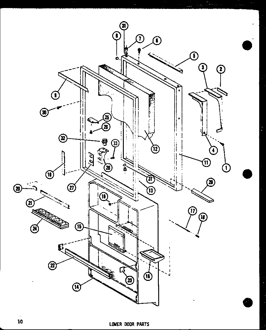 LOWER DOOR PARTS (TM18E-C/P74660-11WC) (TM18E/P74660-11W) (TM18E-A/P74660-11WA) (TM18E-L/P74660-11WL) (TM18E-G/P74660-11WG) (TR18E-C/P74660-13WC) (TR18E-A/P74660-13WA) (TR18E-G/P74660-13WG) (TR18E/P74660-13W) (TR18E-L/P74660-13WL) (TC18E-C/P74660-14WC) (T