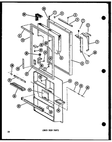 Lower door parts (tm20e-c/p74660-12wc) (tm20e/p74660-12w) (tm20e-a/p74660-12wa) (tm20e-l/p74660-12wl) (tm20e-g/p74660-12wg) (tc20e-c/p74660-18wc) (tc20e-a/p74660-18wa) (tc20e-g/p74660-18wg) (tc20e/p74660-18w) (tc20e-l/p74660-18wl) (tci20e-c/p74660-19wc) (