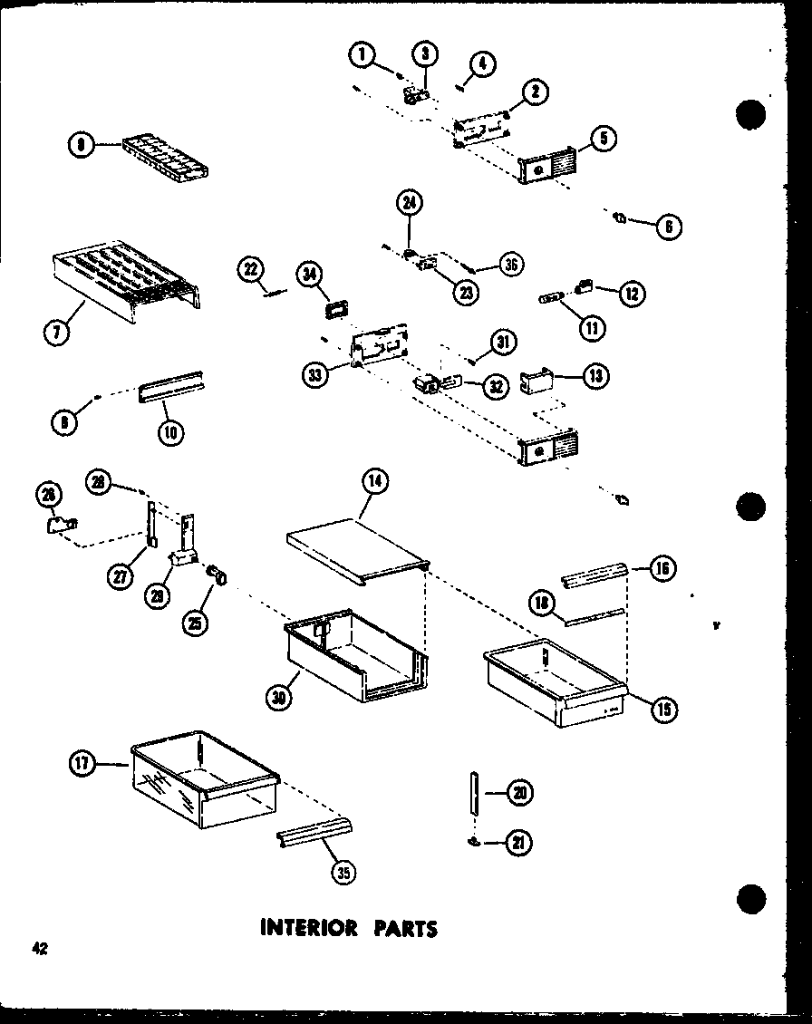 INTERIOR PARTS (TD23E-C/P74660-15WC) (TD23E/P74660-15W) (TD23E-A/P74660-15WA) (TD23E-L/P74660-15WL) (TD23E-G/P74660-15WG)