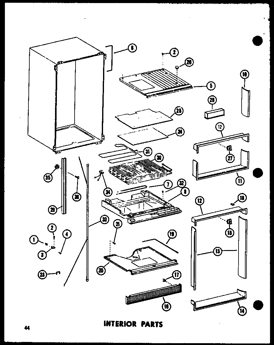 INTERIOR PARTS (TD23E-C/P74660-15WC) (TD23E/P74660-15W) (TD23E-A/P74660-15WA) (TD23E-L/P74660-15WL) (TD23E-G/P74660-15WG)