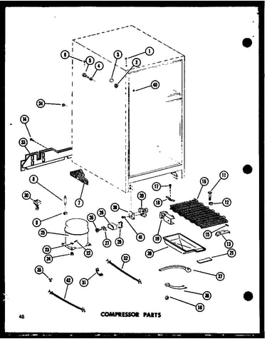 Compressor parts (td23e-c/p74660-15wc) (td23e/p74660-15w) (td23e-a/p74660-15wa) (td23e-l/p74660-15wl) (td23e-g/p74660-15wg)