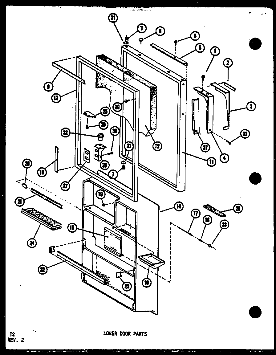 LOWER DOOR PARTS (TM518F-C/P75288-11WC) (TM518F/P75288-11W) (TM518F-A/P75288-11WA) (TM518F-L/P75288-11WL) (TM518F-G/P75288-11WG) (TD523F-G/P75288-10WG) (TD523F-L/P75288-10WL) (TD523F-A/P75288-10WA) (TD523F/P75288-10W) (TD523F-C/P75288-10WC) (TM518F-C/P761