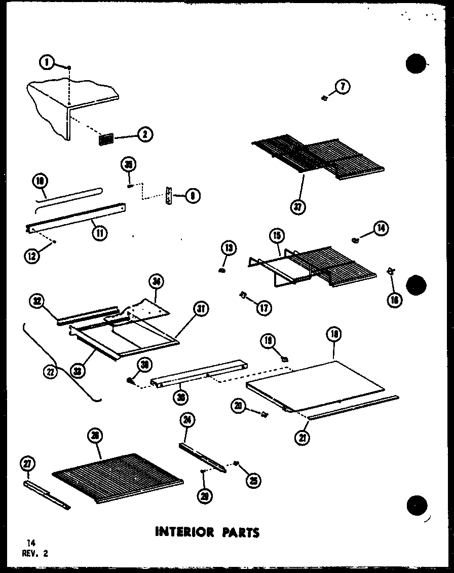 INTERIOR PARTS (TD523E-C/P75288-1WC) (TD523E/P75288-1W) (TD523E-A/P75288-1WA) (TD523E-L/P75288-1WL) (TD523E-G/P75288-1WG) (TM518F-C/P75288-11WC) (TM518F/P75288-11W) (TM518F-A/P75288-11WA) (TM518F-L/P75288-11WL) (TM518F-G/P75288-11WG) (TD523F-G/P75288-10WG