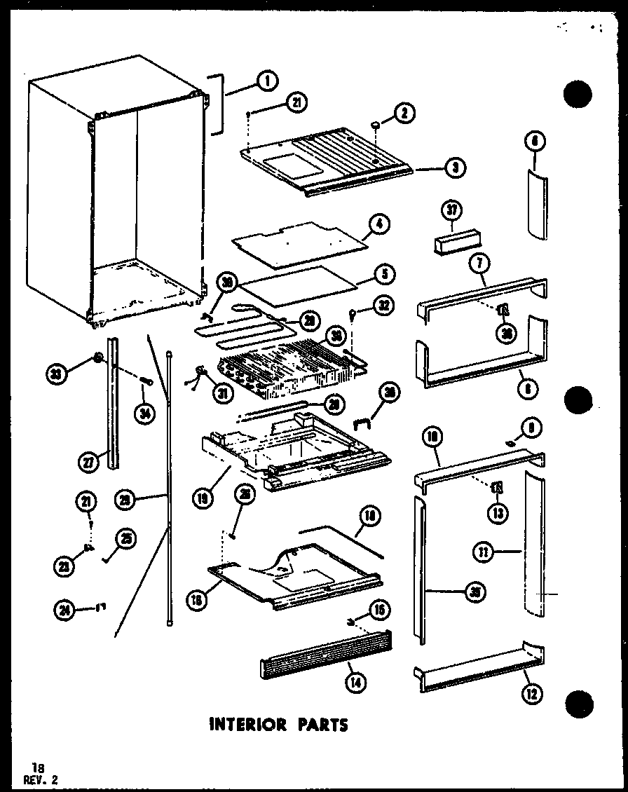 INTERIOR PARTS (TD523E-C/P75288-1WC) (TD523E/P75288-1W) (TD523E-A/P75288-1WA) (TD523E-L/P75288-1WL) (TD523E-G/P75288-1WG) (TM518F-C/P75288-11WC) (TM518F/P75288-11W) (TM518F-A/P75288-11WA) (TM518F-L/P75288-11WL) (TM518F-G/P75288-11WG) (TD523F-G/P75288-10WG