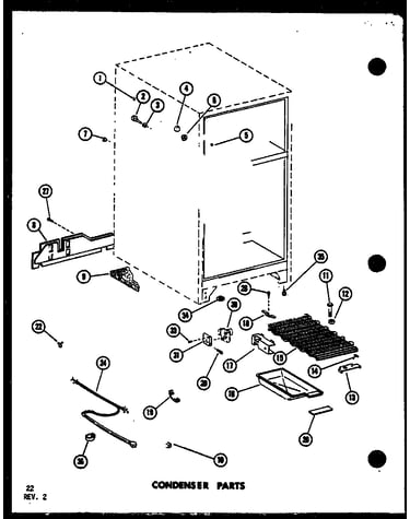 Condenser parts (td523e-c/p75288-1wc) (td523e/p75288-1w) (td523e-a/p75288-1wa) (td523e-l/p75288-1wl) (td523e-g/p75288-1wg) (tm518f-c/p75288-11wc) (tm518f/p75288-11w) (tm518f-a/p75288-11wa) (tm518f-l/p75288-11wl) (tm518f-g/p75288-11wg) (td523f-g/p75288-10w