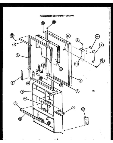 Refrigerator door parts (gfd140)