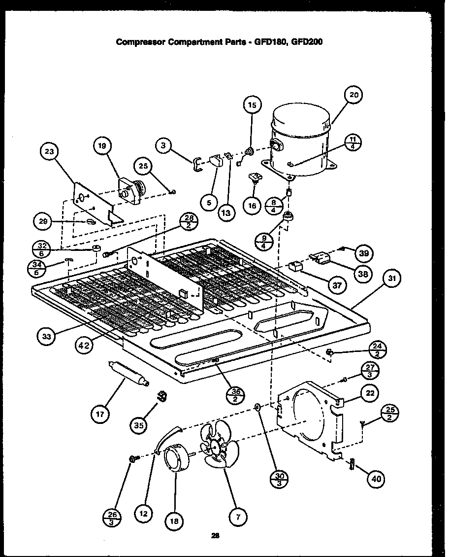 Compressor compartment parts (gfd180) (gfd200)