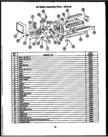 Ice maker parts (gfd140)