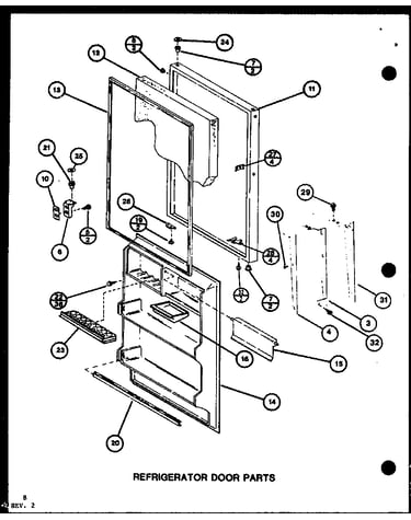 Refrigerator door parts (tr16k/p7791122w) (tr16k/p7791123w) (tri16k/p7791124w) (tri16k/p7791125w) (tri16k/p7803237w) (tri16k/p7803238w)