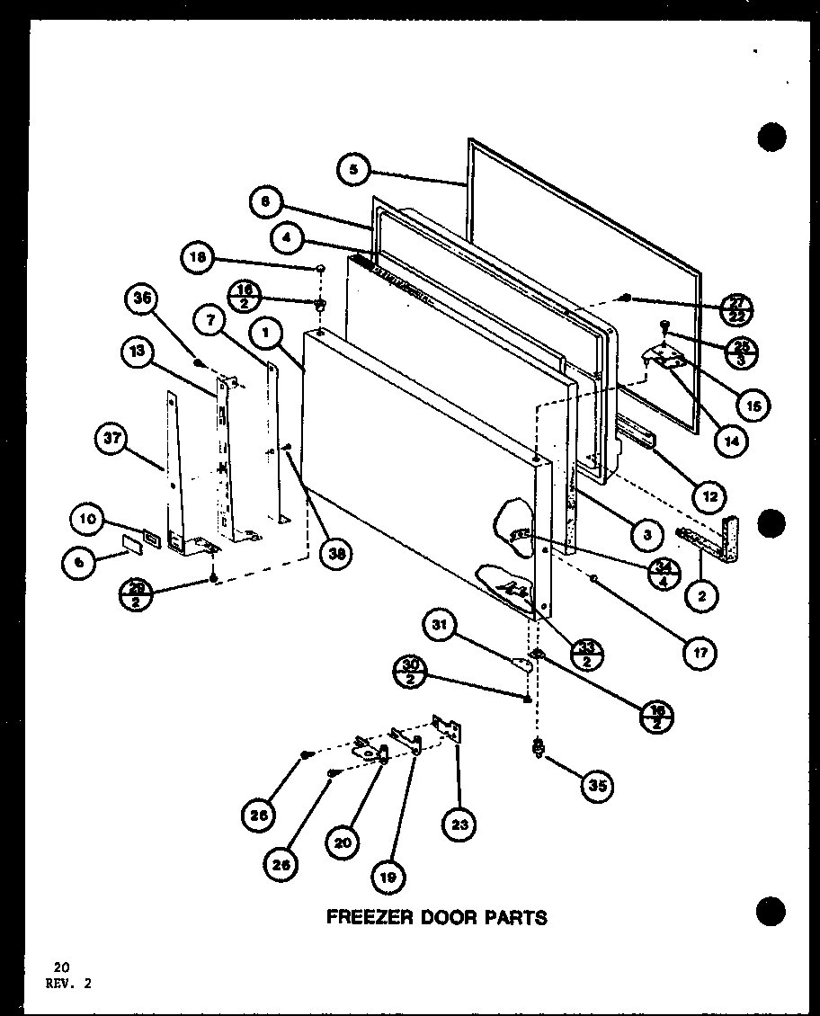 FREEZER DOOR PARTS (TR18K/P7791126W) (TR18K/P7791127W) (TRI18K/P7791128W) (TRI18K/P7791129W) (TRG18K/P7791150W) (TRG18K/P7791151W)