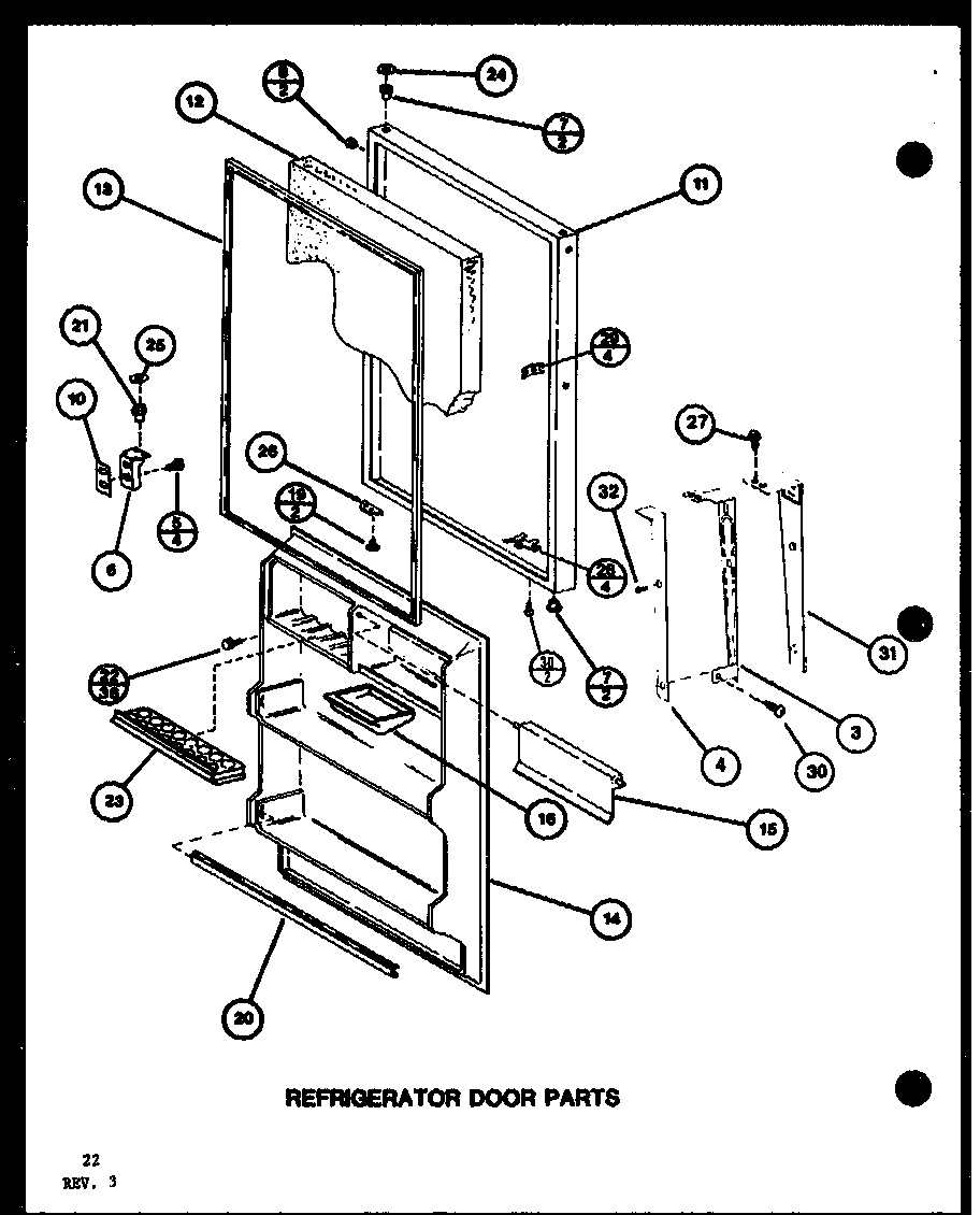 REFRIGERATOR DOOR PARTS (TR18K/P7791126W) (TR18K/P7791127W) (TRI18K/P7791128W) (TRI18K/P7791129W) (TRG18K/P7791150W) (TRG18K/P7791151W)