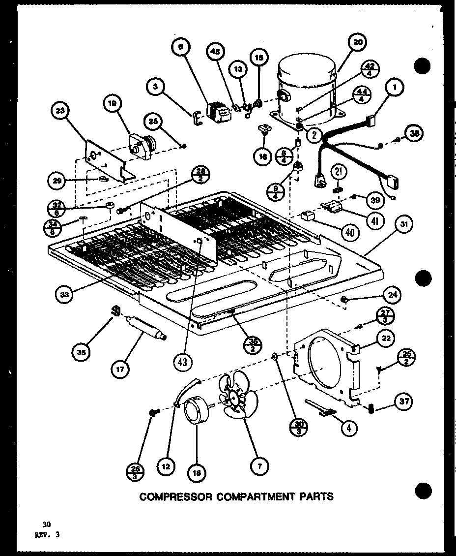 Compressor compartment parts (tr18k/p7791126w) (tr18k/p7791127w) (tri18k/p7791128w) (tri18k/p7791129w) (trg18k/p7791150w) (trg18k/p7791151w)