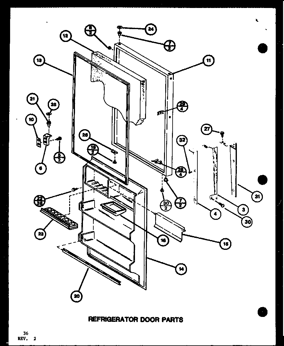 REFRIGERATOR DOOR PARTS (TR20K/P7791130W) (TR20K/P7791131W) (TRI20K/P7791132W) (TRI20K/P7791133W)