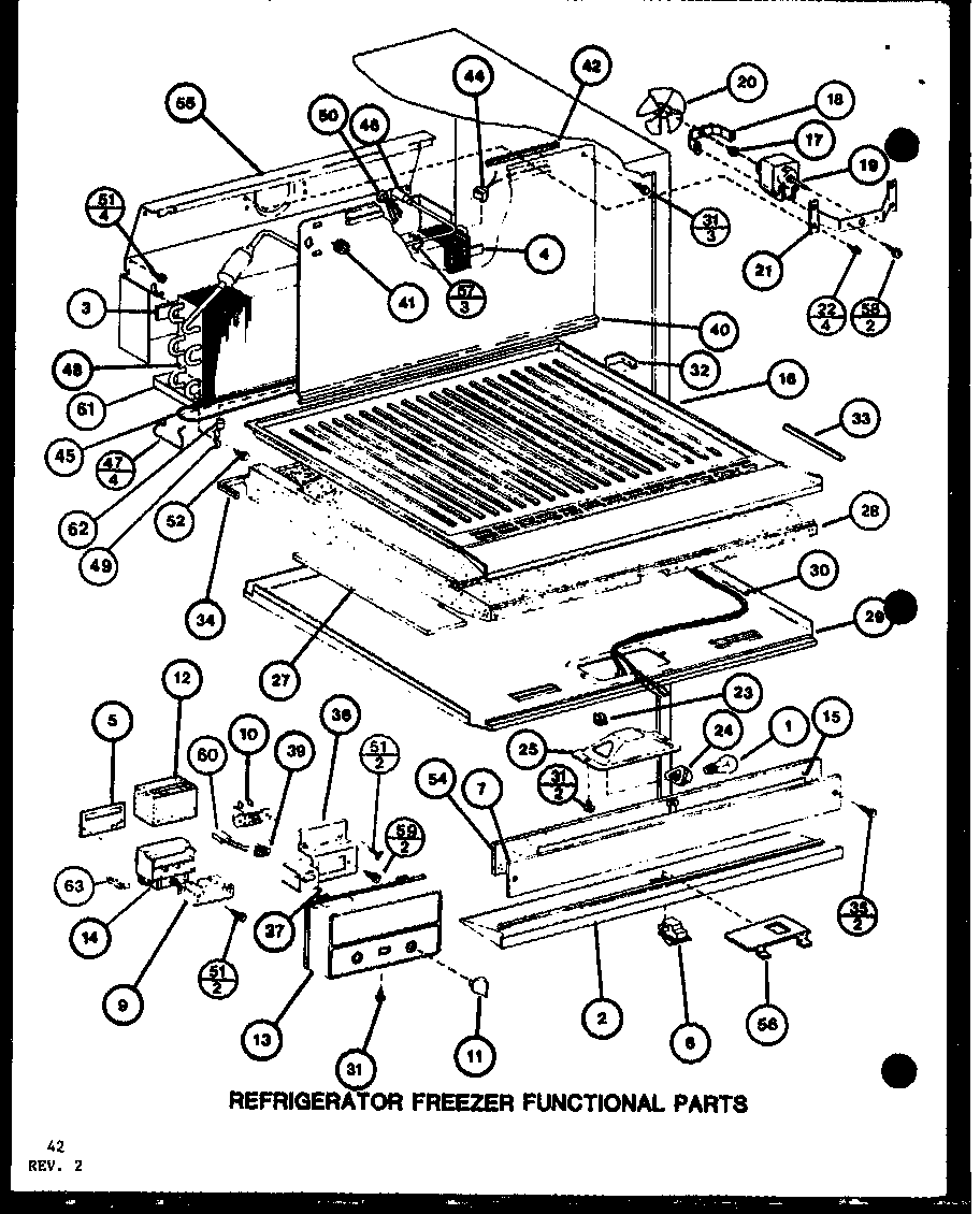 Refrigerator freezer functional parts (tr20k/p7791130w) (tr20k/p7791131w) (tri20k/p7791132w) (tri20k/p7791133w)