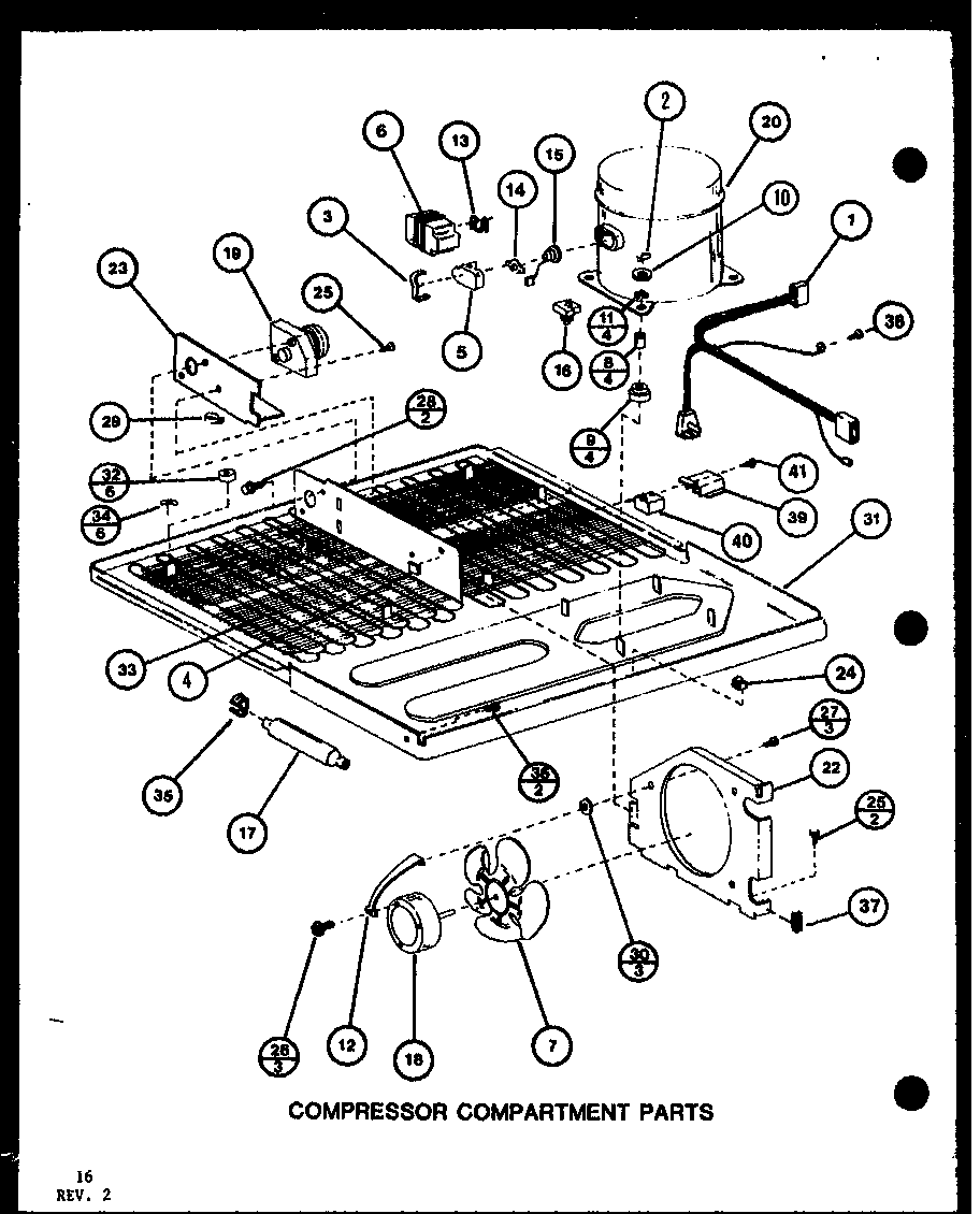 COMPRESSOR COMPARTMENT PARTS (TC18K/P7803211W) (TC18K/P7803212W) (TCI18K/P7803213W) (TCI18K/P7803214W)