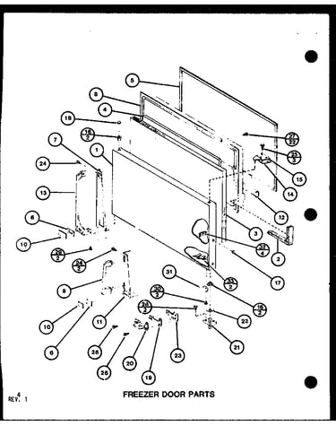 Freezer door parts (tm16g/p7651208w) (tr16g/p7651209w) (tm16spg/p7651212w)