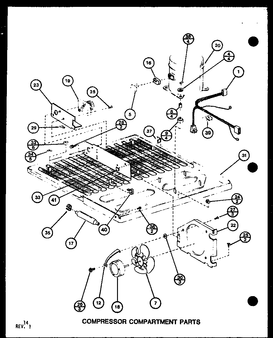 Compressor compartment parts (tm16g/p7651208w) (tr16g/p7651209w) (tm16spg/p7651212w)
