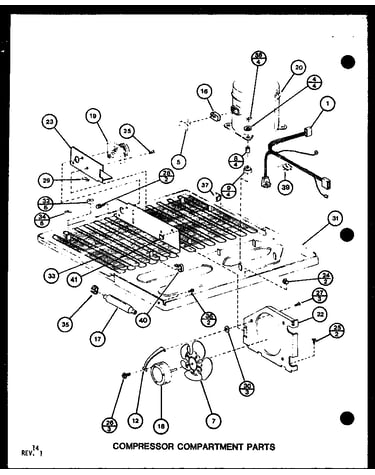 Compressor compartment parts (tm16g/p7651208w) (tr16g/p7651209w) (tm16spg/p7651212w)