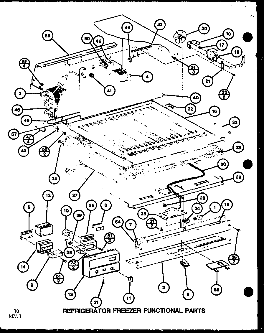 Refrigerator freezer functional parts (tl20g/p75535-18w) (tli20g/p75535-19w) (tl20g/p76512-26w) (tli20g/p76512-27w)