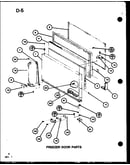 Freezer door parts (tc22g/p75535-14w) (tc22g/p76512-10w)