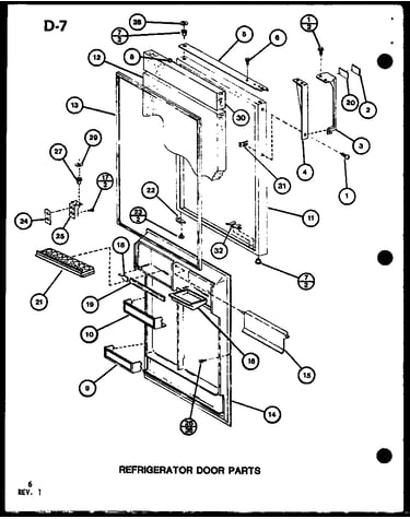 Refrigerator door parts (tc22g/p75535-14w) (tc22g/p76512-10w)