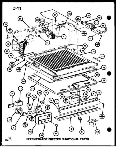 Refrigerator freezer functional parts (tc22g/p75535-14w) (tc22g/p76512-10w)