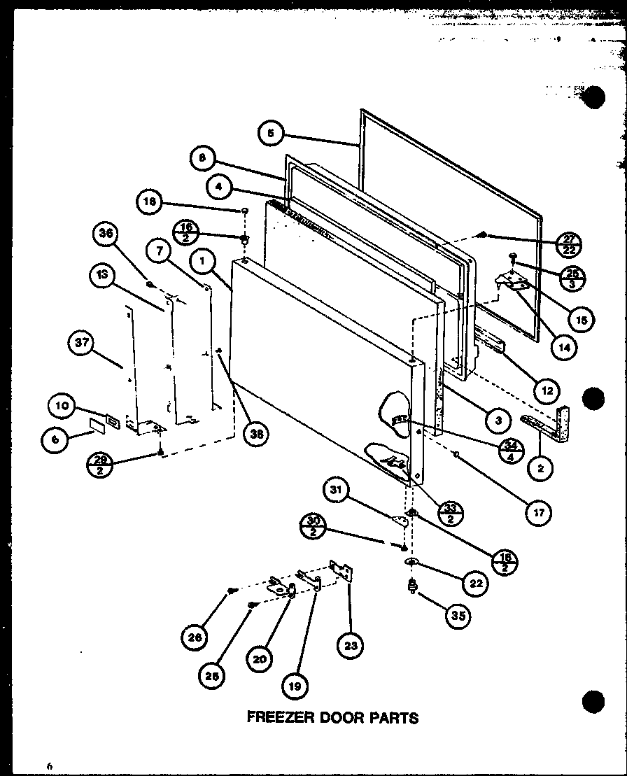 FREEZER DOOR PARTS (TX18J/P7739041W) (TX18J/P7739042W) (TXI18J/P7739043W) (TXI18J/P7739044W)