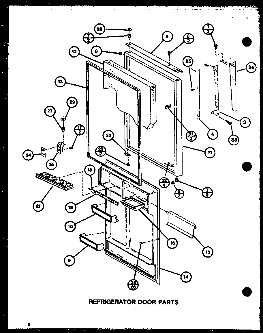 Refrigerator door parts (tx18j/p7739041w) (tx18j/p7739042w) (txi18j/p7739043w) (txi18j/p7739044w)