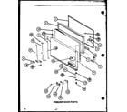 Amana TX18J-P7739042W freezer door parts (tx22j/p7739049w) (txi22j/p7739050w) diagram
