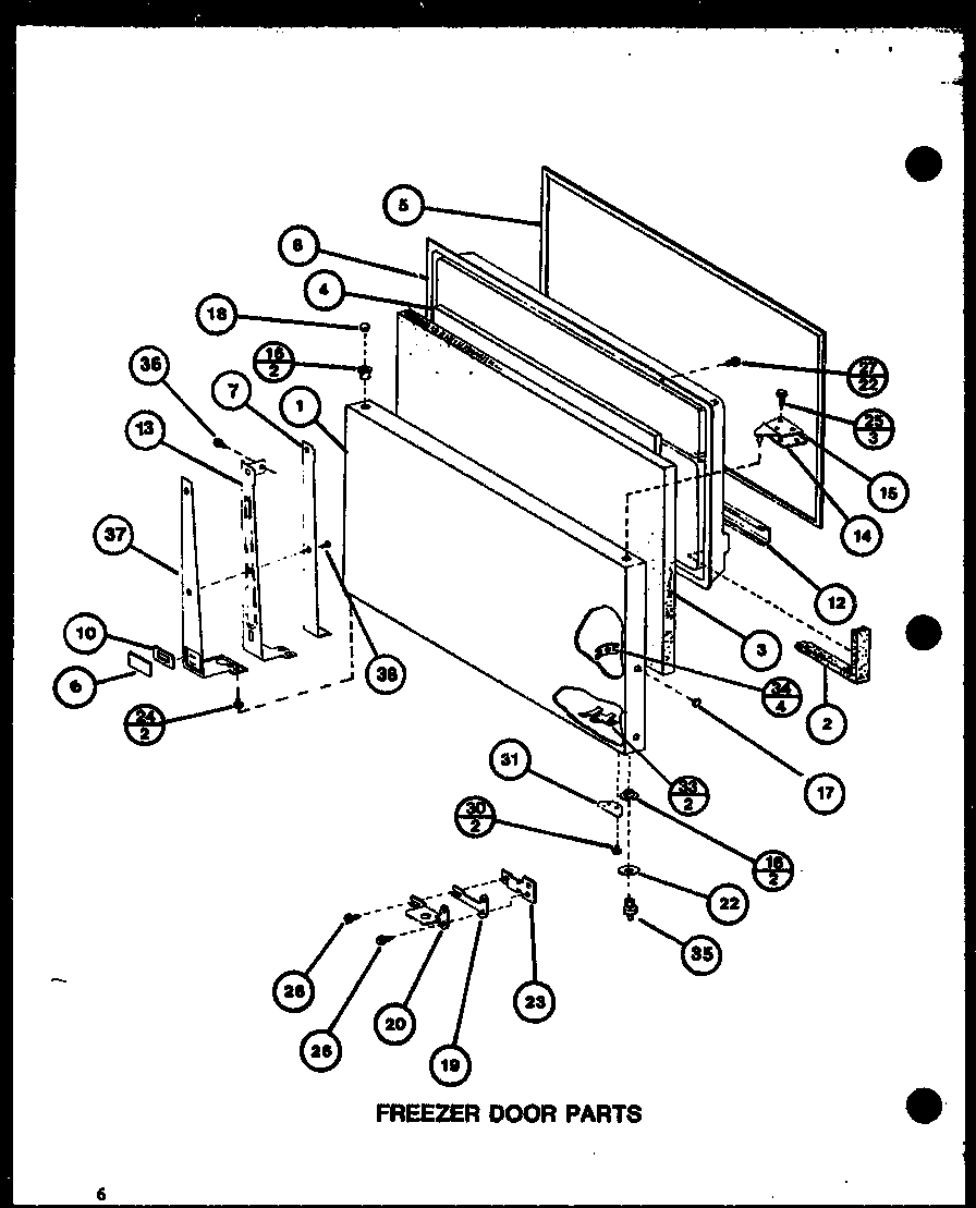 Freezer door parts (tl8j/p7739024w) (tli18j/p7739025w)
