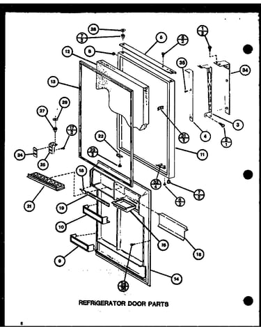 Refrigerator door parts (tli18j/p7739025w) (tl18j/p7739024w)