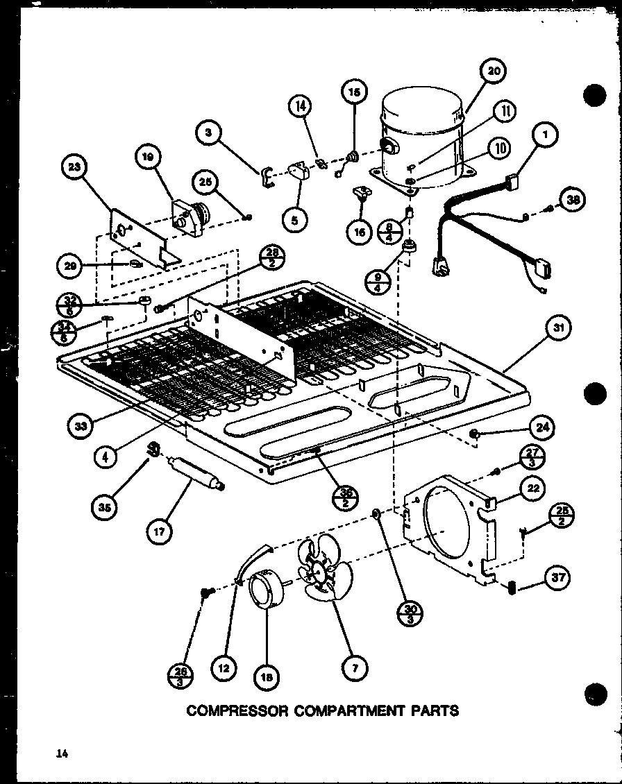 COMPRESSOR COMPARTMENT PARTS (TLI18J/P7739025W) (TL18J/P7739024W)