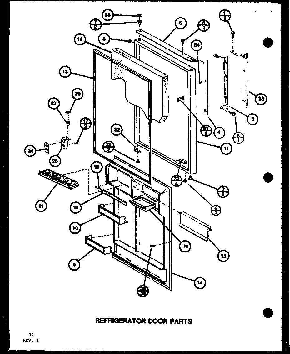 Refrigerator door parts (tl22j/p7739035w)