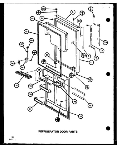 Refrigerator door parts (tl22j/p7739035w)