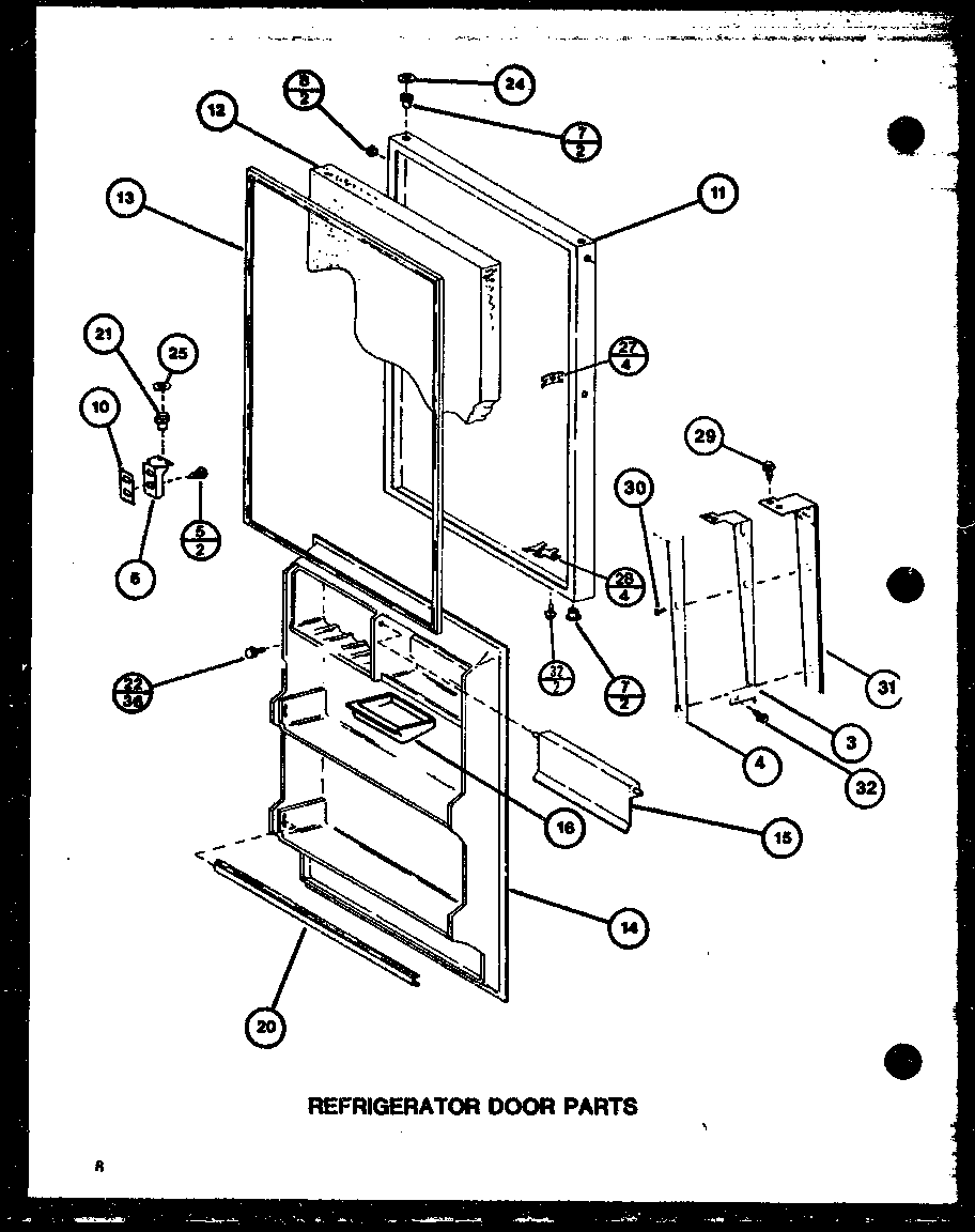 Refrigerator door parts (tm16k1/p7791108w) (tm16k1/p7791109w) (tm16k/p7791110w) (tm16k/p7791111w) (tmi16k/p7791112w) (tmi16k/p7791113w)