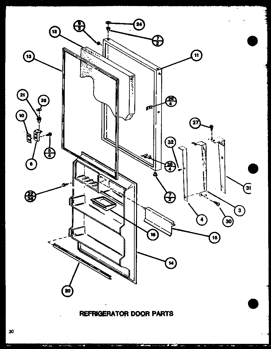 Refrigerator door parts (tm18k/p7791114w) (tm18k/p7791115w) (tmi18k/p7791116w) (tmi18k/p7791117w)
