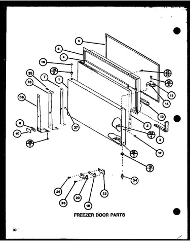 Freezer door parts (tm20k/p7791118w) (tm20k/p7791119w) (tmi20k/p7791120w) (tmi20k/p7791121w)
